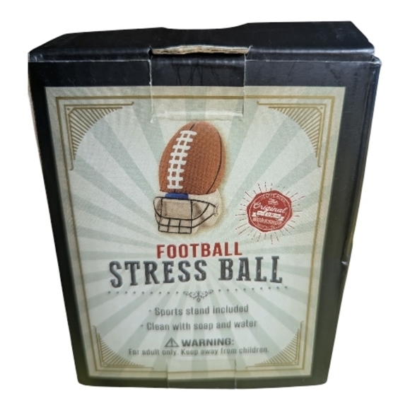 Football Stress Ball With Stand Brown - Picture 4 of 5